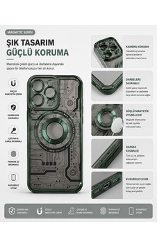 İphone 14 Pro Max Uyumlu Yeşil Şeffaf Renkli Kılıf Color1007 İphone 14 Pro Max Uyumlu Yeşil Şeffaf Renkli Kılıf Color1007