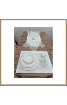 Kahveci.store 13 Parça Amerikan Servis Takımı Krem Dantel 12 Supla 1 Runner 22 Kahveci.store 13 Parça Amerikan Servis Takımı Krem Dantel 12 Supla 1 Runner 22