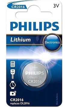 Philips Pil Minicell Lithium Cr-2016 Tekli