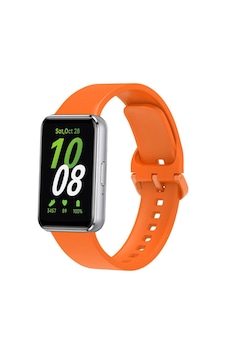 Samsung Uyumlu Galaxy Fit 3 Klasik Kordon - Turuncu Samsung Uyumlu Galaxy Fit 3 Klasik Kordon - Turuncu