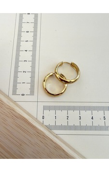 316 L Cerrahi Çelik 5mm 18mm Bombeli Çelik Halka Küpe Gold Altın 316 L Cerrahi Çelik 5mm 18mm Bombeli Çelik Halka Küpe Gold Altın