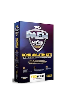 2023 PAEM ve Misyon Koruma Sınavlarına Hazırlık Konu Anlatım Set- Yediiklim Yayınları 2023 PAEM ve Misyon Koruma Sınavlarına Hazırlık Konu Anlatım Set- Yediiklim Yayınları