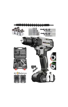 Pro Müller V-power 2400 Darbeli Xr Li-ion Çift Akülü Şarjlı Vidalama Matkap Pro Müller V-power 2400 Darbeli Xr Li-ion Çift Akülü Şarjlı Vidalama Matkap