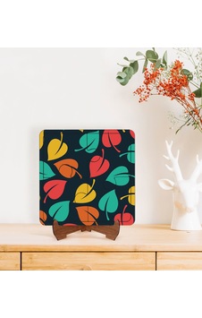 Bk Gift Yapraklar Tasarımlı Ahşap Standlı Puzzle Çerçeve-7 Bk Gift Yapraklar Tasarımlı Ahşap Standlı Puzzle Çerçeve-7