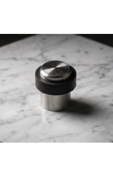 Mat Inox Paslanmaz Çelik Kapı Stoperi Lüks Zemin Tipi Kauçuk Tamponlu Kapı Stopu
