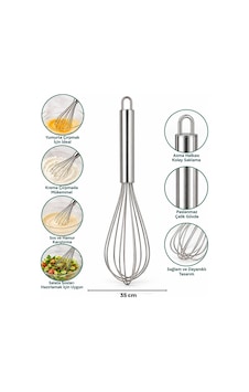 İbico İ22-064 Çelik Metal Çırpıcı 35cm Çırpıcı: 21cm + Sap: 14cm Kalın Krom Saplı Lüx - 12'li Paket İbico İ22-064 Çelik Metal Çırpıcı 35cm Çırpıcı: 21cm + Sap: 14cm Kalın Krom Saplı Lüx - 12'li Paket