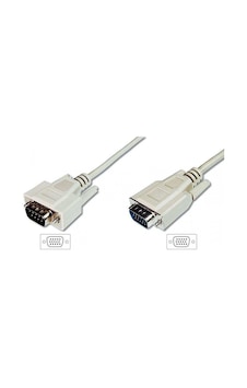 VGA Monitör Kablosu, HD15 Erkek - HD15 Erkek, 3 metre, AWG 28, 3 VGA Monitör Kablosu, HD15 Erkek - HD15 Erkek, 3 metre, AWG 28, 3