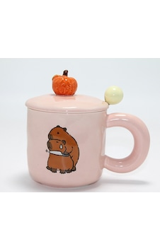 3d Capybara Desenli Porselen Kupa Bardak Çok Renkli 3d Capybara Desenli Porselen Kupa Bardak Çok Renkli