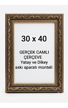 30 X 40 Fotograf Resim Belge Serifika Diploma Çerçevesi Gerçek Camlı 016