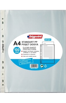 Bigpoint Bp291 Poşet Dosya A4 100 Lü Şeffaf Dosya 10 Paket Föy Bigpoint Bp291 Poşet Dosya A4 100 Lü Şeffaf Dosya 10 Paket Föy