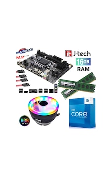 J-Tech X83 i5-2400 İşlemci + 16 GB DDR4 Ram + H61 Anakart + RGB CPU Fan Bundle Set J-Tech X83 i5-2400 İşlemci + 16 GB DDR4 Ram + H61 Anakart + RGB CPU Fan Bundle Set