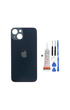 Apple Uyumlu iPhone , , 13 Arka Kapak Cam +yapıştırıcı B700 + Tamir Seti Gece Yarısı Gece Yarısı