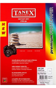 Tanex Fotoğraf Kağıdı A4 150 Gr 25 Li Tanex Fotoğraf Kağıdı A4 150 Gr 25 Li