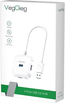 VegGieg 4 Port Usb 3.0 Çoklayıcı Hub Beyaz VegGieg 4 Port Usb 3.0 Çoklayıcı Hub Beyaz