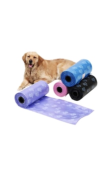 Dikkat Köpek Evcil Hayvanlar için Dışkı Poşeti 4 Rulo 15'li