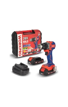 Workpro Wp390022 20volt 2.0ah Li-ion 65nm. Çift Akülü Kömürsüz Profesyonel Şarjlı Matkap Workpro Wp390022 20volt 2.0ah Li-ion 65nm. Çift Akülü Kömürsüz Profesyonel Şarjlı Matkap