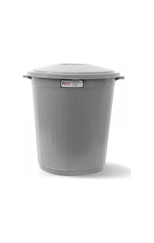 Planet Kapaklı Battal Boy Gri Çöp Kovası 50 L Gri Planet Kapaklı Battal Boy Gri Çöp Kovası 50 L Gri