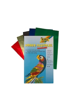Folia Alüminyum Folyo Çift Taraflı Sıvama Kart 5 Renk 500 Folia Alüminyum Folyo Çift Taraflı Sıvama Kart 5 Renk 500