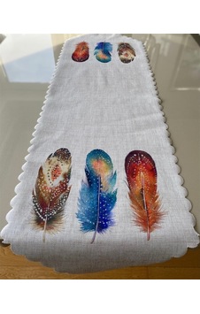 Tüy Desenli 40x140 Cm Lazer Kesim Runner 140 X 40 -Dikdörtgen-Karışık (506972738) Tüy Desenli 40x140 Cm Lazer Kesim Runner 140 X 40 -Dikdörtgen-Karışık (506972738)