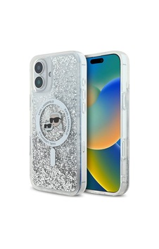 Apple Uyumlu iPhone 16 Kılıf Karl Lagerfeld Lisanslı Magsafe Özellik Sıvılı Simli K&c Heads Şeffaf Apple Uyumlu iPhone 16 Kılıf Karl Lagerfeld Lisanslı Magsafe Özellik Sıvılı Simli K&c Heads Şeffaf