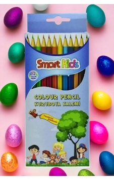 Smart Kids Kuru Boya 12 Renk Boya Kalemi Çok Renkli Smart Kids Kuru Boya 12 Renk Boya Kalemi Çok Renkli