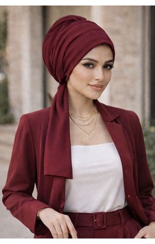 Aişe Tesettür Koyu Bordo Krinkıl Atkılı Bone Aişe Tesettür Koyu Bordo Krinkıl Atkılı Bone