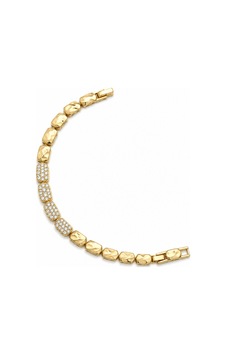 Balenbi Jewelry 14k Gold Renk Dokulu Zirkon Taş Detaylı Çelik Bileklik 1181 Altın Balenbi Jewelry 14k Gold Renk Dokulu Zirkon Taş Detaylı Çelik Bileklik 1181 Altın