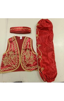 Dilekkostüm 23 Nisan Folklör Cepken Şalvar Kaşık Zeybek Erik Dalı Kostüm Kırmızı Dilekkostüm 23 Nisan Folklör Cepken Şalvar Kaşık Zeybek Erik Dalı Kostüm Kırmızı