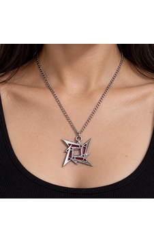 Metallica Ninja Star Kolye Kırmızı Gümüş Renk Yıldız Figürlü Metal Kolye Altın - Gümüş Metallica Ninja Star Kolye Kırmızı Gümüş Renk Yıldız Figürlü Metal Kolye Altın - Gümüş