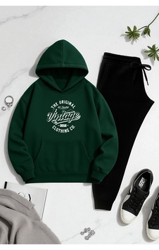 Uyguntarz Unisex Vintage Eşofman Takımı Yeşil Uyguntarz Unisex Vintage Eşofman Takımı Yeşil