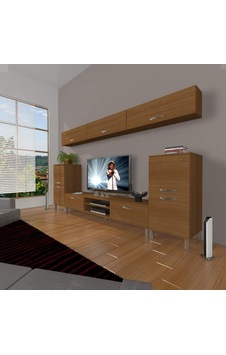 Decoraktiv Eko 9 Slm Dvd Krom Ayaklı Tv Ünitesi Tv Sehpası Ceviz Decoraktiv Eko 9 Slm Dvd Krom Ayaklı Tv Ünitesi Tv Sehpası Ceviz