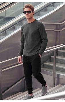 Buratti Pamuk Karışımlı Relaxed Fit Bisiklet Yaka Kazak Erkek Sweat 5905837 Antrasit Buratti Pamuk Karışımlı Relaxed Fit Bisiklet Yaka Kazak Erkek Sweat 5905837 Antrasit