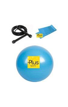 Pilates Topu - Atlama İpi - Direnç Lastiği 3'lü Set Mavi Pilates Topu - Atlama İpi - Direnç Lastiği 3'lü Set Mavi