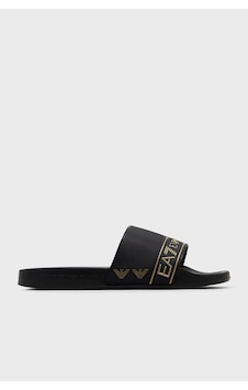 EA7 Logo Baskılı Şerit Detaylı Terlik Unisex Terlik 7x000110 Af15128 Mc139 Siyah-gold EA7 Logo Baskılı Şerit Detaylı Terlik Unisex Terlik 7x000110 Af15128 Mc139 Siyah-gold