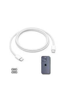 Lunaev Apple Uyumlu 15/15 Pro Type-c To Type-c Hasır Örgü Hızlı Şarj Kablosu 1m