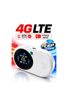 4g Lte Mobil Sim Kartlı Wifi 6 3000mah Taşınabilir Mini Cep Modem Btk Kayıtlı Türkçe Menü