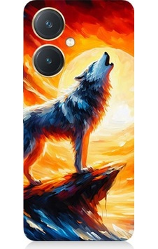 Vivo Y27 Uyumlu Kayalıkta Uluyan Kurt Yalnızlığı Desenli Silikon Kılıf Çok Renkli Vivo Y27 Uyumlu Kayalıkta Uluyan Kurt Yalnızlığı Desenli Silikon Kılıf Çok Renkli
