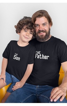 The Father The Son Siyah Baba Oğul Kız Tişört Zıbın Kombini The Father The Son Siyah Baba Oğul Kız Tişört Zıbın Kombini