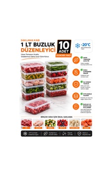 1 Lt Buzluk Düzenleyici Saklama Kabı - Derin Dondurucu Ve Buzdolabı İçin Şeffaf Kapaklı Gıda Saklama Kabı 1 Lt Buzluk Düzenleyici Saklama Kabı - Derin Dondurucu Ve Buzdolabı İçin Şeffaf Kapaklı Gıda Saklama Kabı