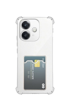 Oppo A3 Kapak İle Uyumlu Kamera Korumalı Kartlıklı Darbe Emici Özellikli Şeffaf Silikon Kılıf Oppo A3 Kapak İle Uyumlu Kamera Korumalı Kartlıklı Darbe Emici Özellikli Şeffaf Silikon Kılıf