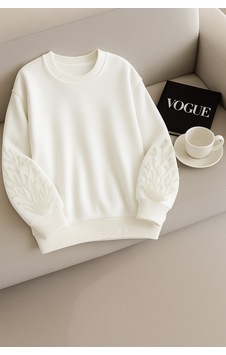 Femelle Beyaz Kolları Boncuk Ve Taş İşlemeli %100 Pamuk Sweatshirt - Svt15 Femelle Beyaz Kolları Boncuk Ve Taş İşlemeli %100 Pamuk Sweatshirt - Svt15