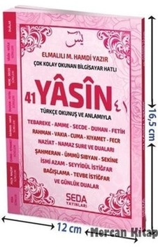 41 Yasin Arapçası Meali Türkçe Okunuşu Çanta Boy Pembe Fihristli 41 Yasin Arapçası Meali Türkçe Okunuşu Çanta Boy Pembe Fihristli