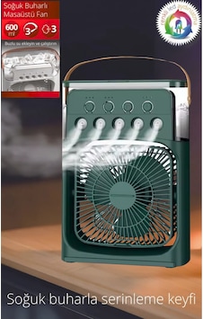 600 Ml Su Tanklı Buharlı Serinletici Fan Taşınabilir Mini Klima Fanı Led Işıklı Hava Soğutucu 600 Ml Su Tanklı Buharlı Serinletici Fan Taşınabilir Mini Klima Fanı Led Işıklı Hava Soğutucu