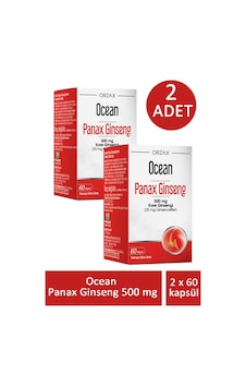 Ocean Panax Ginseng 500 MG 2 x 60 Kapsül Ocean Panax Ginseng 500 MG 2 x 60 Kapsül