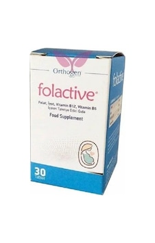 Orthogen Folactive Folat İyot Vitamin B12 Ve B6 İçeren Takviye Edici Gıda 30 Tablet Orthogen Folactive Folat İyot Vitamin B12 Ve B6 İçeren Takviye Edici Gıda 30 Tablet