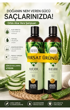 Orbis Aloe Vera Özlü Keratin Şampuan 2 x 700 ML Orbis Aloe Vera Özlü Keratin Şampuan 2 x 700 ML