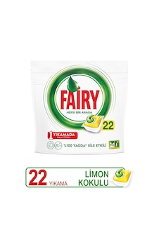 Fairy Hepsi Bir Arada Bulaşık Makinesi Deterjanı Kapsülü Limon Kokulu 22 Yıkama Fairy Hepsi Bir Arada Bulaşık Makinesi Deterjanı Kapsülü Limon Kokulu 22 Yıkama