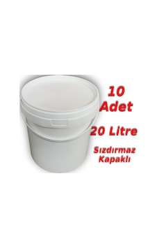 Decotone 20 L Plastik Kapaklı Kova Hobi Boya Gıda Yoğurt Kovası - 10 Adet Beyaz Decotone 20 L Plastik Kapaklı Kova Hobi Boya Gıda Yoğurt Kovası - 10 Adet Beyaz