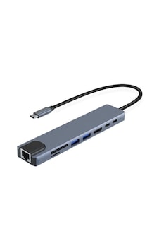 8 İn 1 Type-c Çıkışlı Çoklu Çevirici Adaptör Ethernet Hdmı Usb Çoklayıcı Sd Tf Kart Okuyucu Usb Hub 8 İn 1 Type-c Çıkışlı Çoklu Çevirici Adaptör Ethernet Hdmı Usb Çoklayıcı Sd Tf Kart Okuyucu Usb Hub