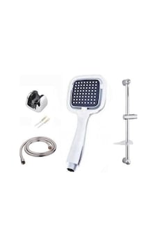Kare Sürgülü Banyo Duş Seti Kardelen Hortum Mafsal ve Başlık Set Kare Sürgülü Banyo Duş Seti Kardelen Hortum Mafsal ve Başlık Set